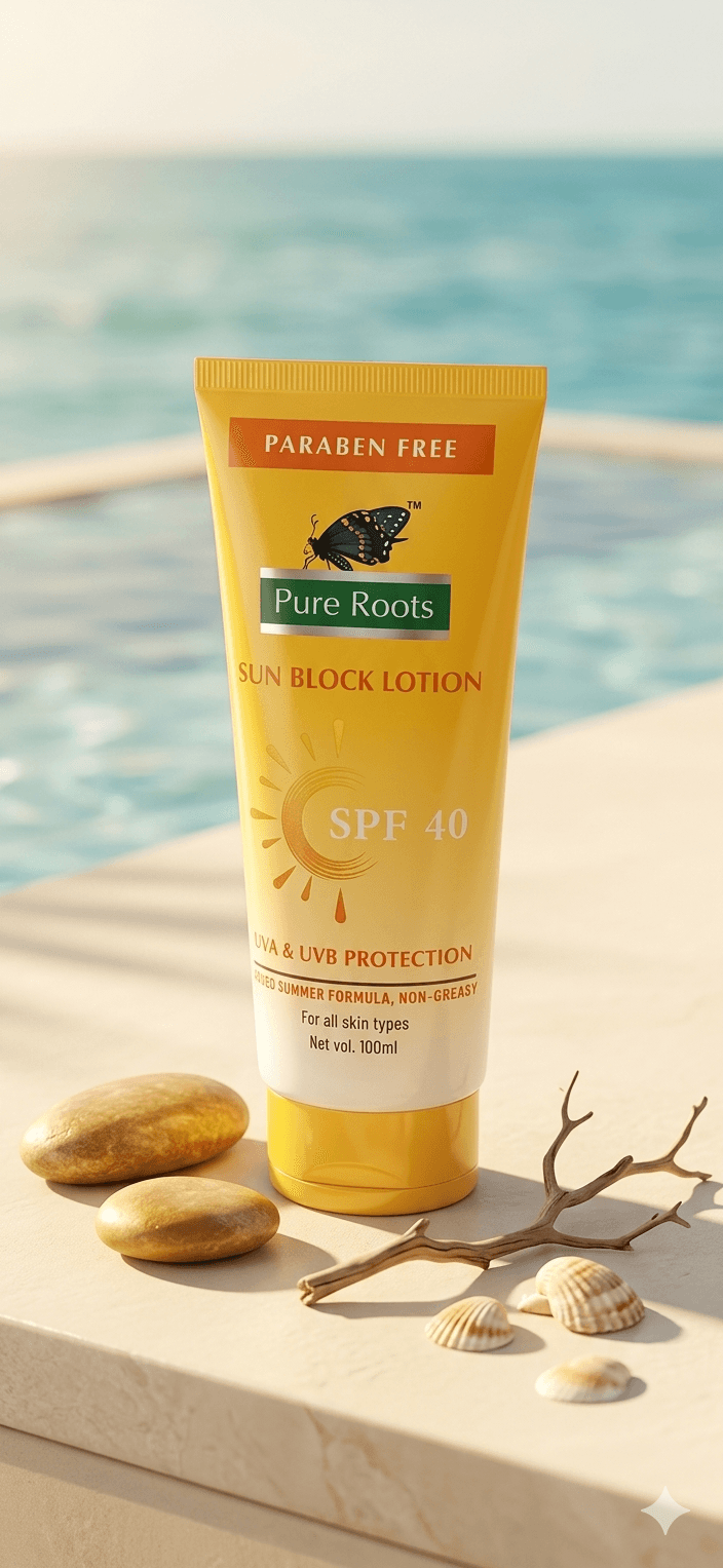 Pure Roots Sun Block Lotion SPF 40 100ml